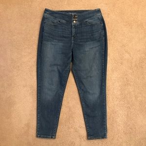 Lane Bryant Skinny Blue Jeans Size 18 Denim Super Stretch High Waist